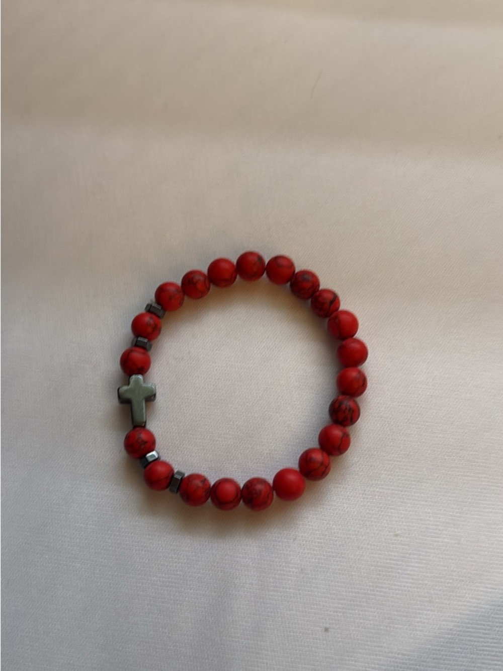 Red Beaded Bracelet